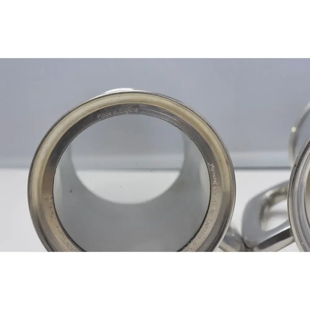 Leonard Eales Sheffield English Pewter Tankard 1779 Made in England - Set of 2